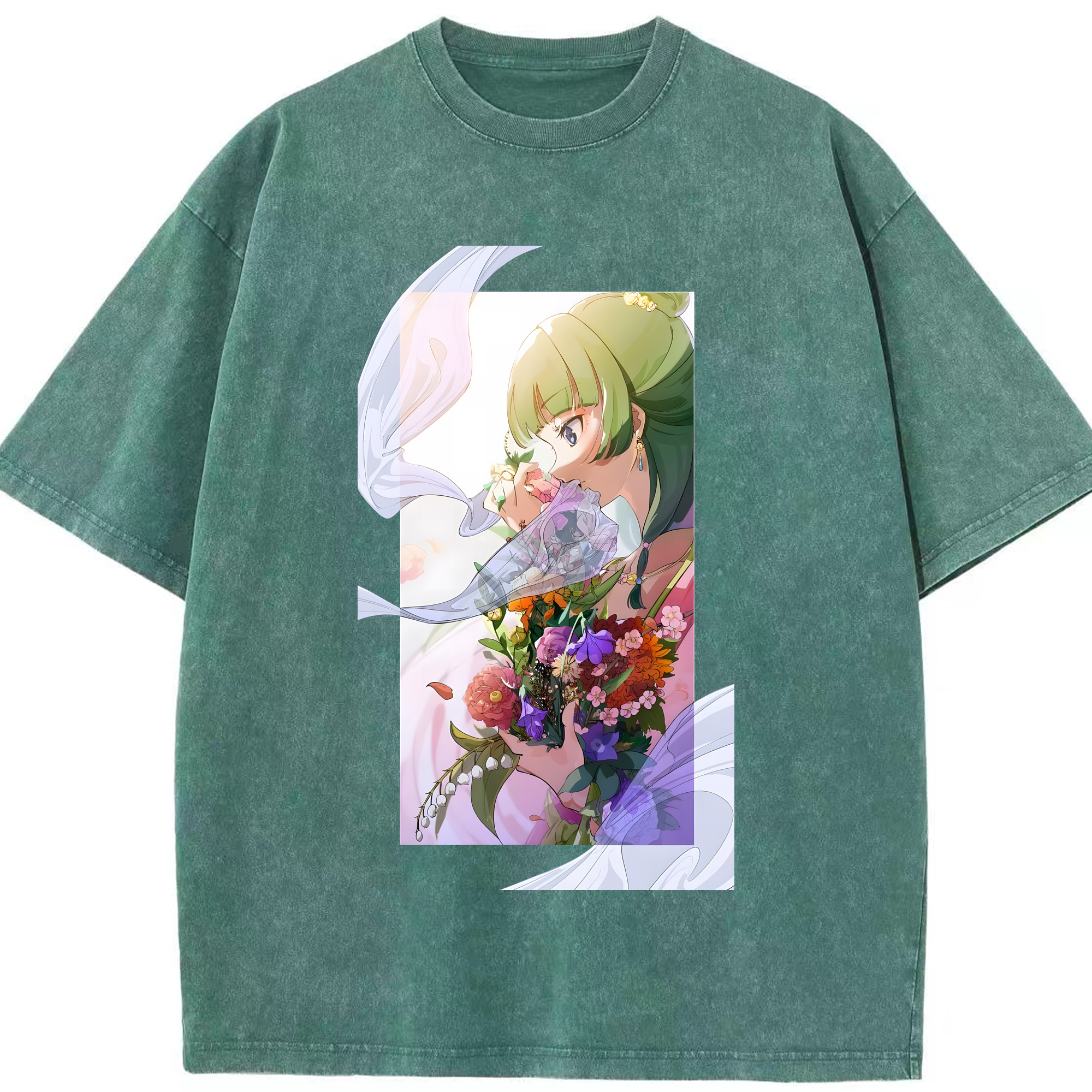 （画像用） 薬屋のひとりごと The Apothecary Diaries 綿100% ヴィンテージ風 半袖Tシャツ（フロントプリント）